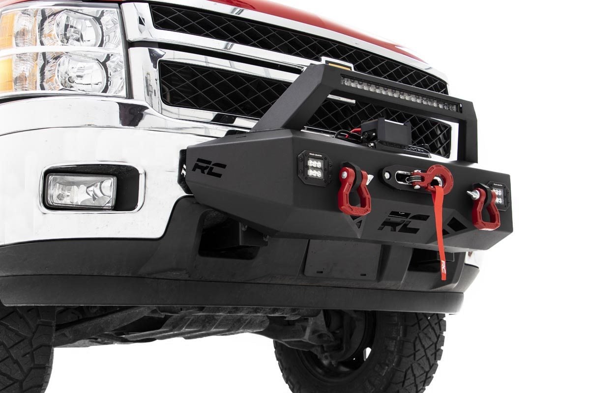 Chevrolet Silverado 2500 HD Winch Mount Kit - Front - Rough Country - EXO - Black - '11-'19